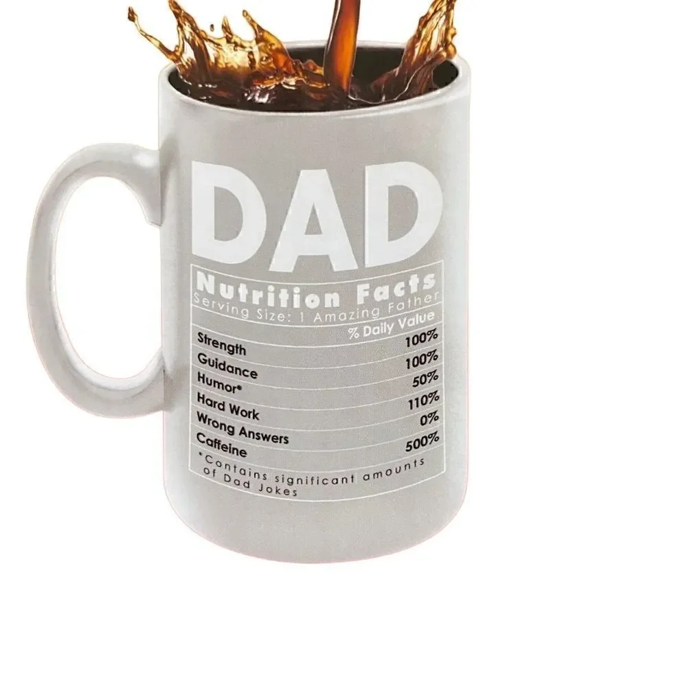 Heat Sensitive Novelty Dad 16 oz color changing coffee Mug NEW Dad Jokes Father